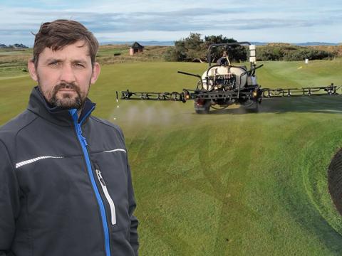 james_bledge_with_qualibra_application_to_greens_at_royal_liverpool_in_preparation_for_the_open.jpg