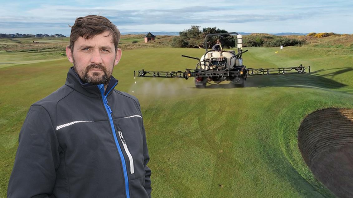 james_bledge_with_qualibra_application_to_greens_at_royal_liverpool_in_preparation_for_the_open.jpg