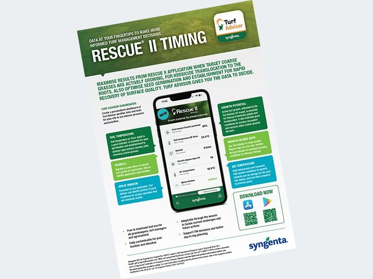 Rescue II Turf Advisor dashboard