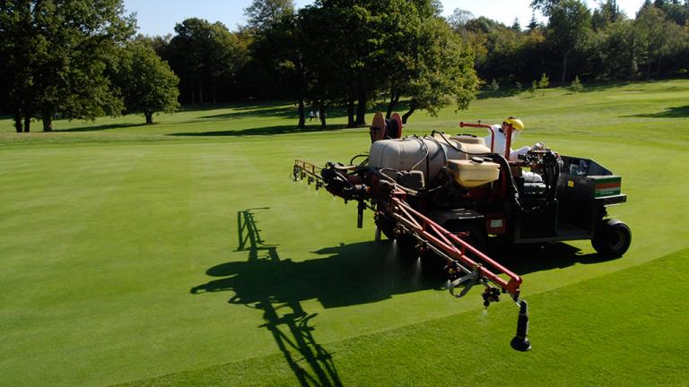 Spraying greens